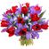 bouquet of tulips and irises. Myanmar